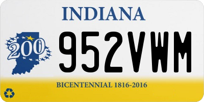IN license plate 952VWM