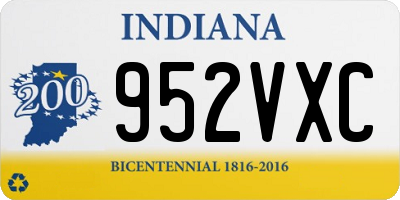 IN license plate 952VXC