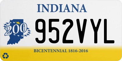 IN license plate 952VYL