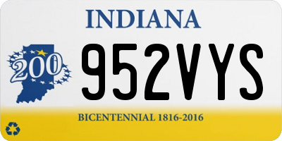 IN license plate 952VYS