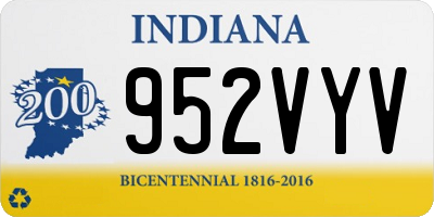 IN license plate 952VYV