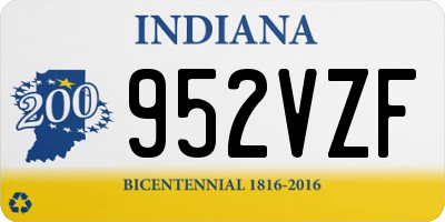 IN license plate 952VZF