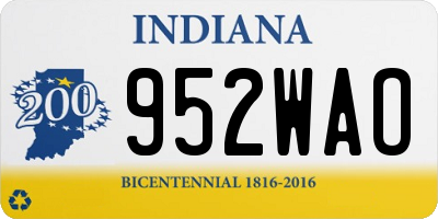 IN license plate 952WAO