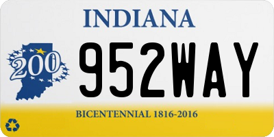 IN license plate 952WAY