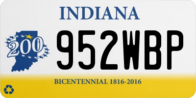 IN license plate 952WBP