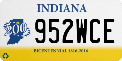 IN license plate 952WCE