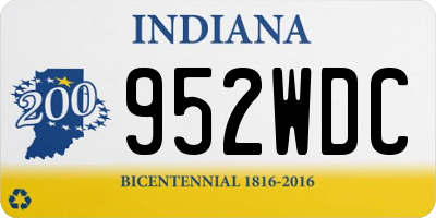 IN license plate 952WDC