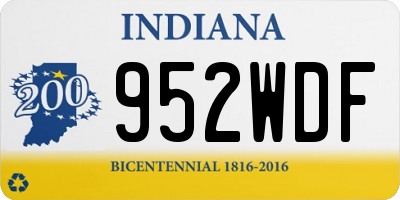 IN license plate 952WDF