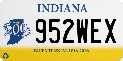 IN license plate 952WEX
