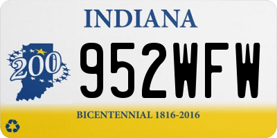 IN license plate 952WFW