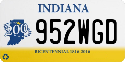 IN license plate 952WGD