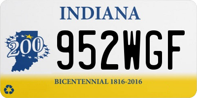 IN license plate 952WGF