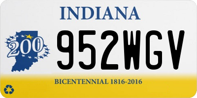 IN license plate 952WGV