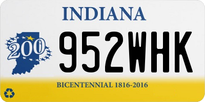 IN license plate 952WHK