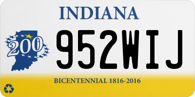 IN license plate 952WIJ