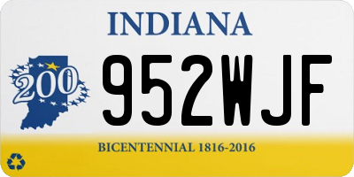 IN license plate 952WJF
