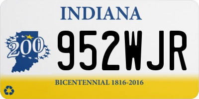 IN license plate 952WJR