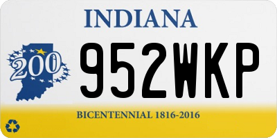 IN license plate 952WKP