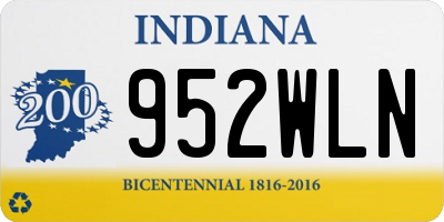IN license plate 952WLN