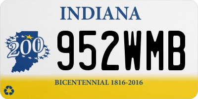 IN license plate 952WMB