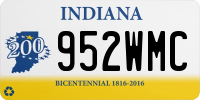 IN license plate 952WMC