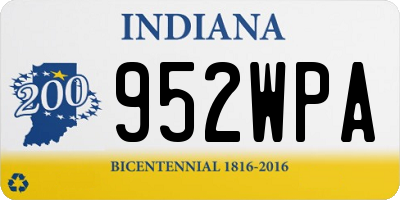 IN license plate 952WPA