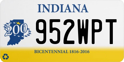 IN license plate 952WPT