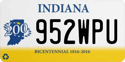 IN license plate 952WPU