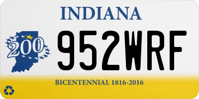 IN license plate 952WRF