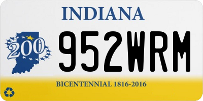 IN license plate 952WRM