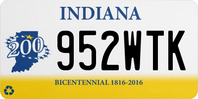 IN license plate 952WTK