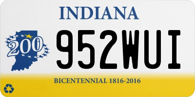 IN license plate 952WUI