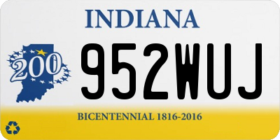 IN license plate 952WUJ
