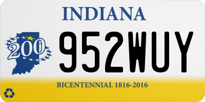 IN license plate 952WUY