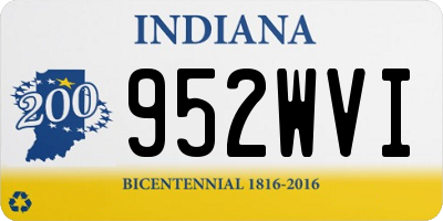 IN license plate 952WVI