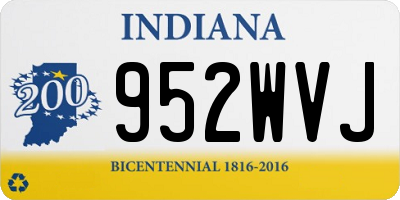 IN license plate 952WVJ
