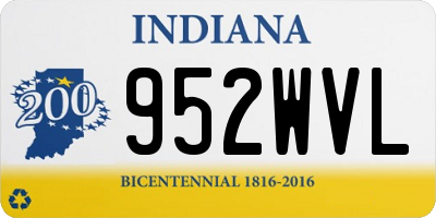 IN license plate 952WVL