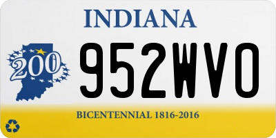 IN license plate 952WVO