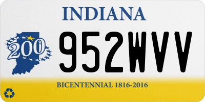 IN license plate 952WVV