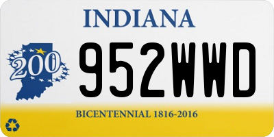 IN license plate 952WWD
