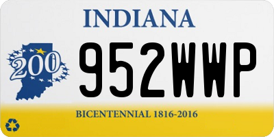 IN license plate 952WWP