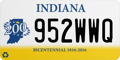 IN license plate 952WWQ