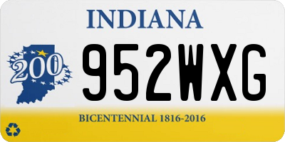 IN license plate 952WXG