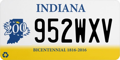 IN license plate 952WXV