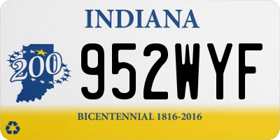 IN license plate 952WYF