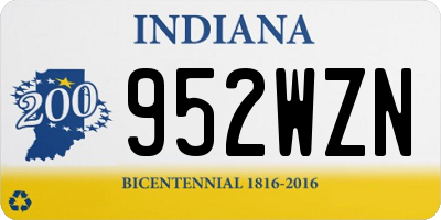 IN license plate 952WZN