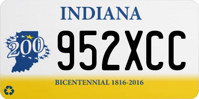 IN license plate 952XCC