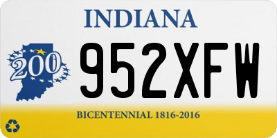 IN license plate 952XFW
