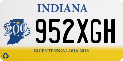 IN license plate 952XGH