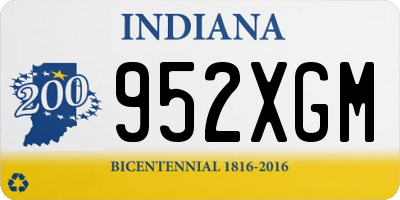 IN license plate 952XGM